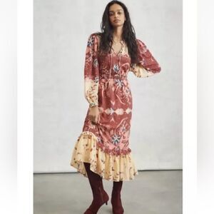Anthropologie Othilia Carmela Maxi Dress Boho Festival Prairie Women’s SIZE XS